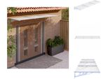 Vidaxl Tettoia Per Porte Grigio E Trasparente 297,5X90 Cm In Policarbonato - Tende Da Sole