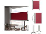 Vidaxl Tenda Laterale Estensibile 100X300 Cm Rosso - Ombrelloni E Tende Da Sole
