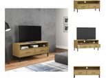 Vidaxl Mobile Tv Oslo Con Gambe In Metallo In Legno Di Pino Massiccio Marrone - Mobili Tv