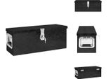 Vidaxl Cassetta Portaoggetti Nera 60X23,5X23 Cm In Alluminio - Cassette Porta Attrezzi