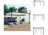 Vidaxl Padiglione Con Tetto Estensibile 4X3 M Crema - Padiglioni E Tende Per Feste