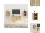 Vidaxl Pareti Tv 2 Pezzi Rovere Sonoma 40X34,5X60 Cm - Mobili Tv