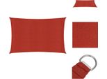 Vidaxl Tenda Da Sole 160 G/M² Rosso 2X4,5 M Hdpe - Ombrelloni E Tende Da Sole