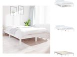Vidaxl Letto In Legno Massiccio Bianco 160X200 Cm Pino - Letti E Strutture Letto