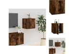 Vidaxl Mobile Tv A Parete In Rovere Fumé 40X34,5X40 Cm - Mobili Tv