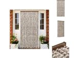 Vidaxl Tenda Zanzariera Color Tortora E Bianco 100X220 Cm In Ciniglia - Zanzariera