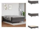 Vidaxl Letto A Molle Insacchettate Grigio 140X190 Cm In Pelle Finta - Letti & Strutture Letto