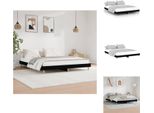 Vidaxl Struttura Letto Nera 200X200 Cm In Legno - Letti E Strutture Letto