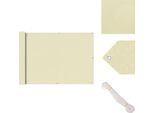 Vidaxl Schermo Privacy Per Balcone In Tessuto Oxford 75X600 Cm Crema - Ombrelloni E Tende Da Sole