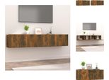 Vidaxl Mobili Tv 2 Pz. Rovere Fumé 80X30X30 Cm Materiale A Base Di Legno - Mobili Tv