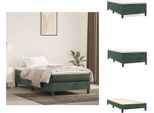 Vidaxl Letto A Molle Verde Scuro 100X200 Cm In Velluto - Letti E Strutture Letto