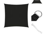 Vidaxl Tenda Da Sole 160 G/M² Nero 3,6X3,6 M Hdpe - Ombrelloni E Tende Da Sole