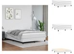 Vidaxl Letto A Molle Bianche 140X200 Cm In Pelle Finta - Letti & Strutture Letto