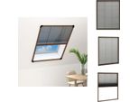 Vidaxl Zanzariera Plissettata Per Finestre In Alluminio Marrone 80X100 Cm - Zanzariera