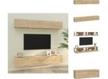 Vidaxl Mobili Tv A Parete 4 Pezzi Rovere Sonoma 100X30X30 Cm - Mobili Tv