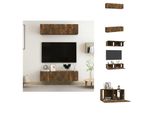Vidaxl Mobili Tv A Parete 4 Pz. Rovere Fumé 60X30X30 Cm Materiale A Base Di Legno - Mobili Tv