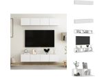 Vidaxl Mobili Tv 4 Pz. Bianco 80X30X30 Cm Materiale A Base Di Legno - Mobili Tv