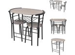 Vidaxl Tavolo Da Colazione Bar Set Mdf - Gruppi Da Pranzo