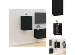 Vidaxl Mobile Tv A Parete Nero 40X34,5X60 Cm - Mobili Tv