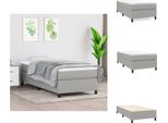 Vidaxl Letto A Molle Insacchettate Grigio Chiaro 90X190 Cm Tessuto - Letti E Strutture Letto