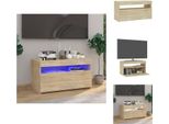 Vidaxl Mobile Tv Con Luci Led Rovere Sonoma 75X35X40 Cm - Mobili Tv