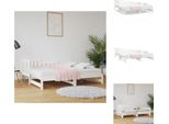 Vidaxl Letto Da Giorno Estensibile Bianco 2X(90X190) Cm In Legno Di Pino Massiccio - Letti E Strutture Letto