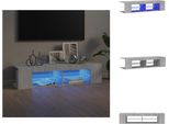 Vidaxl Mobile Tv Con Luci Led Grigio Sonoma 135X39X30 Cm - Mobili Tv