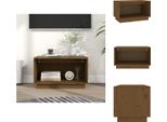 Mobile Tv Vidaxl Miele Marrone 60X35X35 Cm In Legno Di Pino Massiccio - Mobili Tv