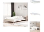 Vidaxl Letto Impilabile Bianco 100X200 Cm In Legno Di Pino Massiccio - Letti E Strutture Letto