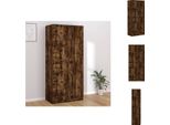Vidaxl Armadio Rovere Fumé 90X52X200 Cm Materiale A Base Di Legno - Armadi