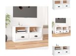 Mobile Tv Vidaxl Bianco Lucido 93X35,5X45 Cm Materiale A Base Di Legno - Mobili Tv