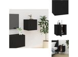 Vidaxl Mobile Tv A Parete Nero 40X34,5X40 Cm - Mobili Tv