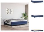 Vidaxl Letto Boxspring Blu 200X200 Cm In Tessuto - Letti E Strutture Letto
