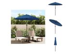 Vidaxl Ombrellone Con Asta In Alluminio 270 Cm Azzurro - Ombrelloni E Tende Da Sole