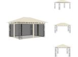 Vidaxl Padiglione Con Zanzariera 4X3X2,73 M Crema 180 G/M² - Padiglioni E Tende Per Feste
