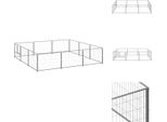 Vidaxl Cuccia Per Cani Silver 9 M² In Acciaio - Cucce Per Cani E Recinti