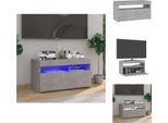 Mobile Tv Vidaxl Con Luci Led Grigio Cemento 75X35X40 Cm - Mobili Tv