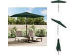 Vidaxl Ombrellone 200 X 300 Cm Verde Rettangolare - Ombrelloni E Tende Da Sole