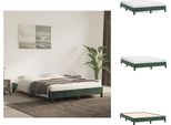 Vidaxl Struttura Letto Verde Scuro 140X200 Cm In Velluto - Letti E Strutture Letto