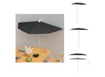 Vidaxl Mezzo Ombrellone Con Asta 180X90 Cm Nero - Ombrelloni E Tende Da Sole