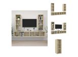 Vidaxl Mobili Tv A Parete 4 Pezzi In Legno Di Quercia Sonoma - Mobili Tv