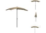 Vidaxl Ombrellone Con Asta 200X130 Cm Taupe - Ombrelloni E Parasole