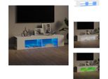 Vidaxl Mobile Tv Con Luci Led Bianco 135X39X30 Cm - Mobili Tv