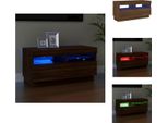 Mobile Tv Vidaxl Con Luci Led Look Rovere Marrone 80X35X40 Cm - Mobili Tv