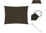Vidaxl Tenda Da Sole 160 G/M² Marrone 2,5X4 M Hdpe - Ombrelloni E Tende Da Sole