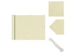 Vidaxl Schermo Privacy Per Balcone In Tessuto Oxford 90X400 Cm Crema - Ombrelloni E Tende Da Sole