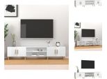 Vidaxl Mobile Tv Bianco Lucido 180X31,5X40 Cm Materiale A Base Di Legno - Mobili Tv