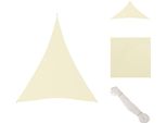 Vidaxl Tenda Da Sole In Tessuto Oxford Triangolare 5X7X7 M Crema - Ombrelloni E Tende Da Sole