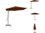 Vidaxl Ombrellone Con Palo In Acciaio Rosso Terracotta 300X230 Cm - Ombrelloni E Tende Da Sole
