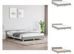 Vidaxl Struttura Letto Con Testiera In Tessuto Grigio Chiaro 140X200 Cm - Letti E Strutture Letto